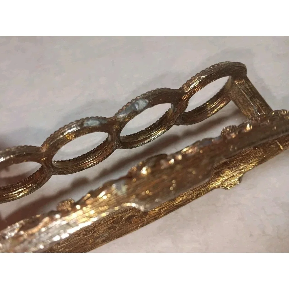 Matson Ormolu Ornate Metal Tube Lipstick Hollywood Regency Holder Vtg 50's READ